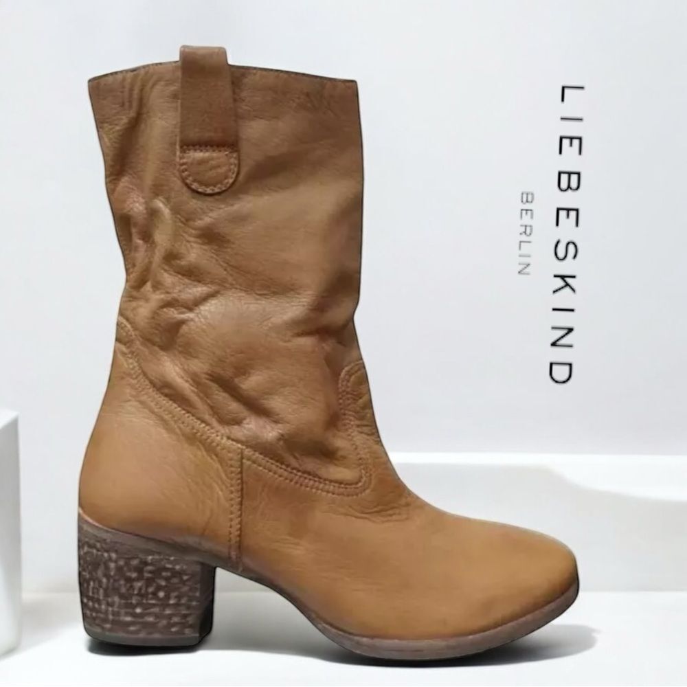 New Liebeskind Berlin Beige Tan Leater Women's Boots 39